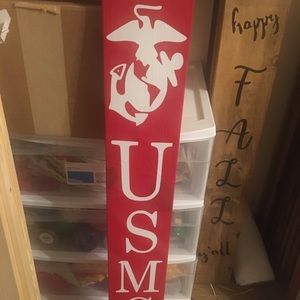 USMC wood sign